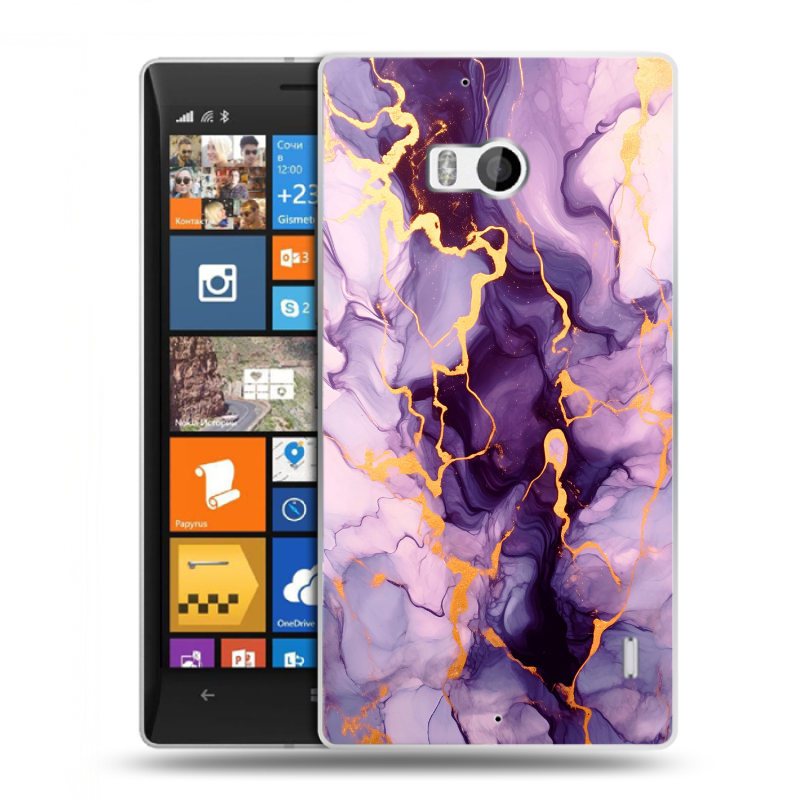 Силиконовый чехол на Nokia Lumia 930 с принтом Мрамор Силиконовый чехол на Nokia Lumia 930 с принтом Мрамор