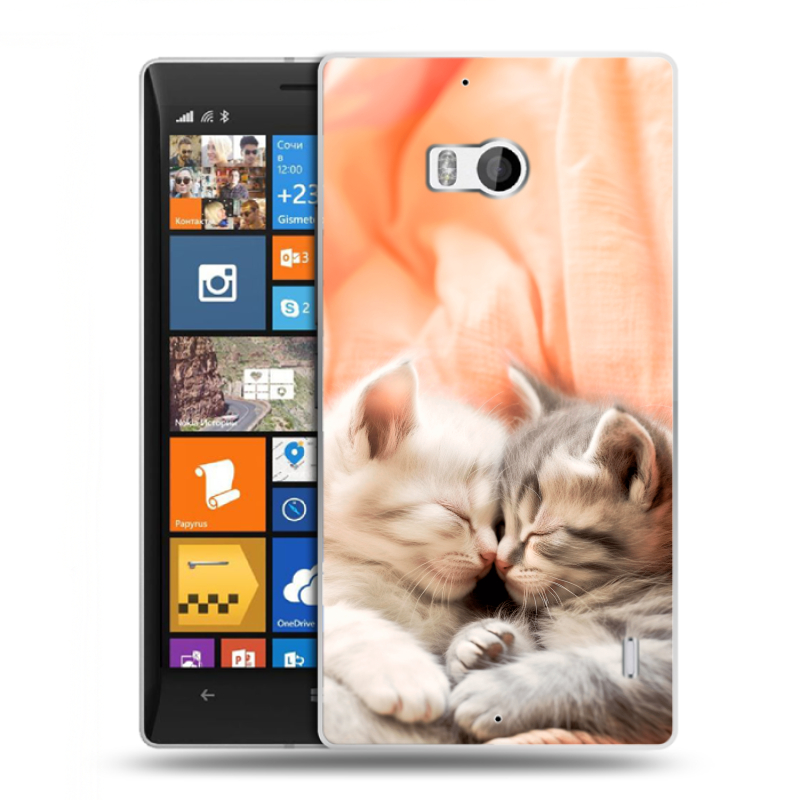 Пластиковый чехол на Nokia Lumia 930 с принтом Котята Пластиковый чехол на Nokia Lumia 930 с принтом Котята