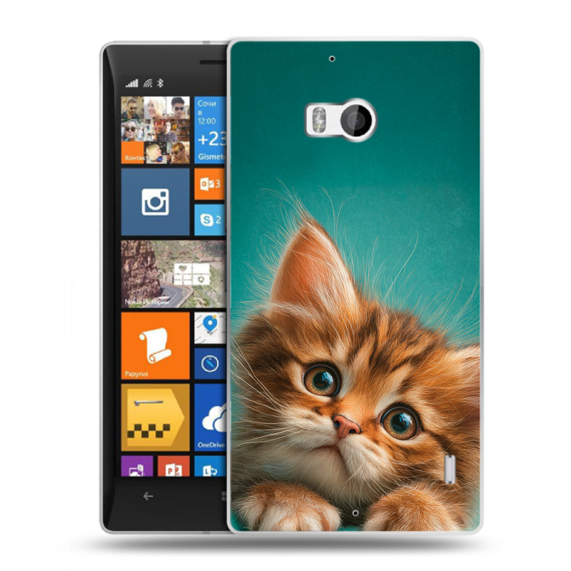 Пластиковый чехол на Nokia Lumia 930 с принтом котенок Пластиковый чехол на Nokia Lumia 930 с принтом котенок