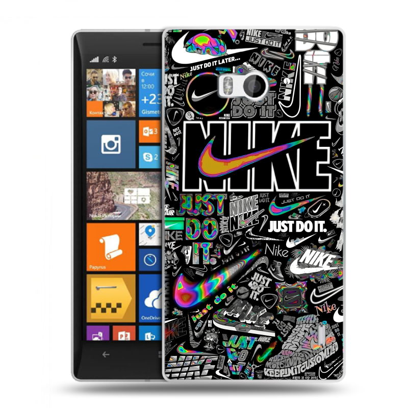 Пластиковый чехол на Nokia Lumia 930 с принтом Найк Пластиковый чехол на Nokia Lumia 930 с принтом Найк