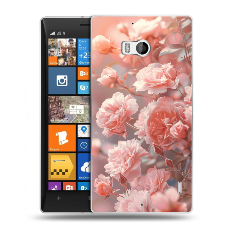 Пластиковый чехол на Nokia Lumia 930 с принтом Розовые розы Пластиковый чехол на Nokia Lumia 930 с принтом Розовые розы