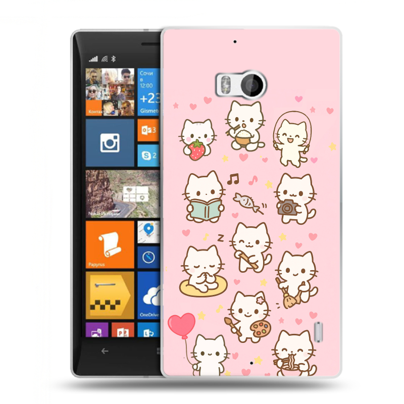 Пластиковый чехол на Nokia Lumia 930 с принтом Hello Kitty Хелоу Кити Пластиковый чехол на Nokia Lumia 930 с принтом Hello Kitty Хелоу Кити