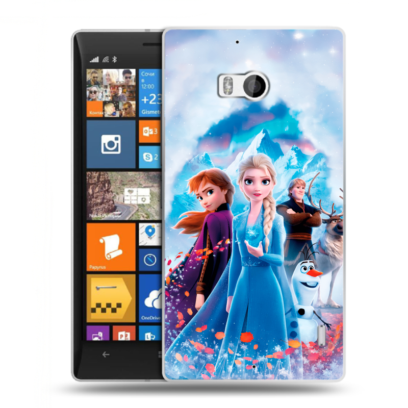 Пластиковый чехол на Nokia Lumia 930 с принтом Холодное сердце Frozen Пластиковый чехол на Nokia Lumia 930 с принтом Холодное сердце Frozen