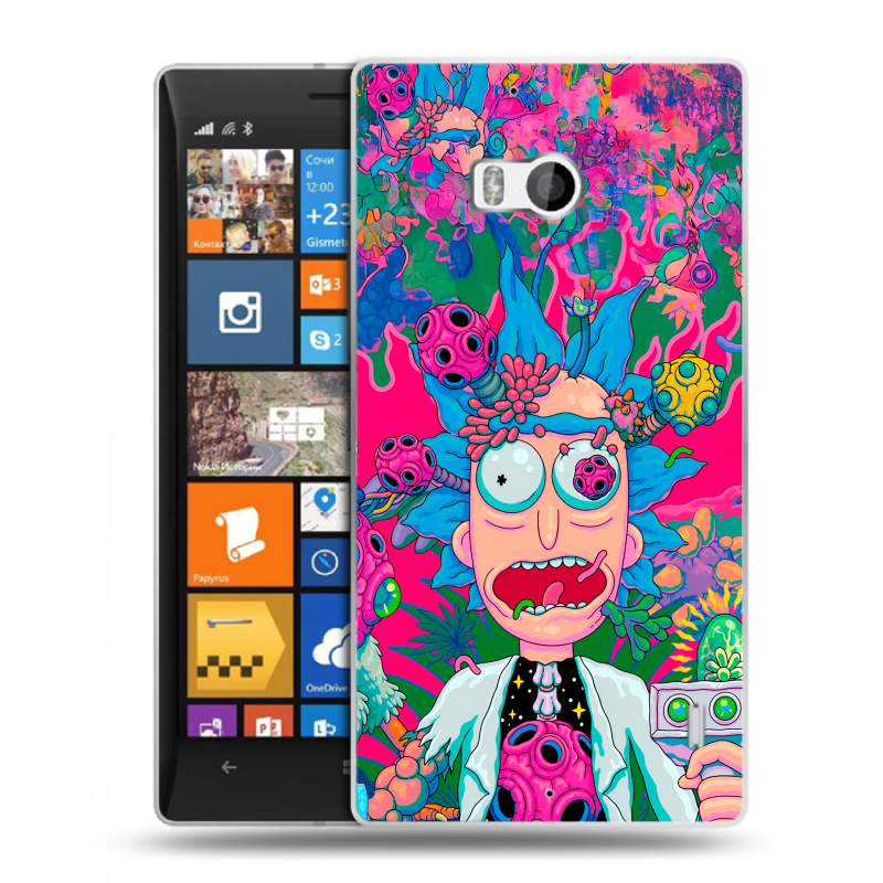 Силиконовый чехол на Nokia Lumia 930 с принтом Рик и Морти Rick Morty Силиконовый чехол на Nokia Lumia 930 с принтом Рик и Морти Rick Morty