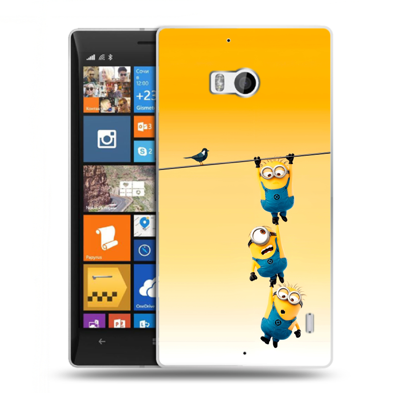 Силиконовый чехол на Nokia Lumia 930 с принтом Миньоны Силиконовый чехол на Nokia Lumia 930 с принтом Миньоны