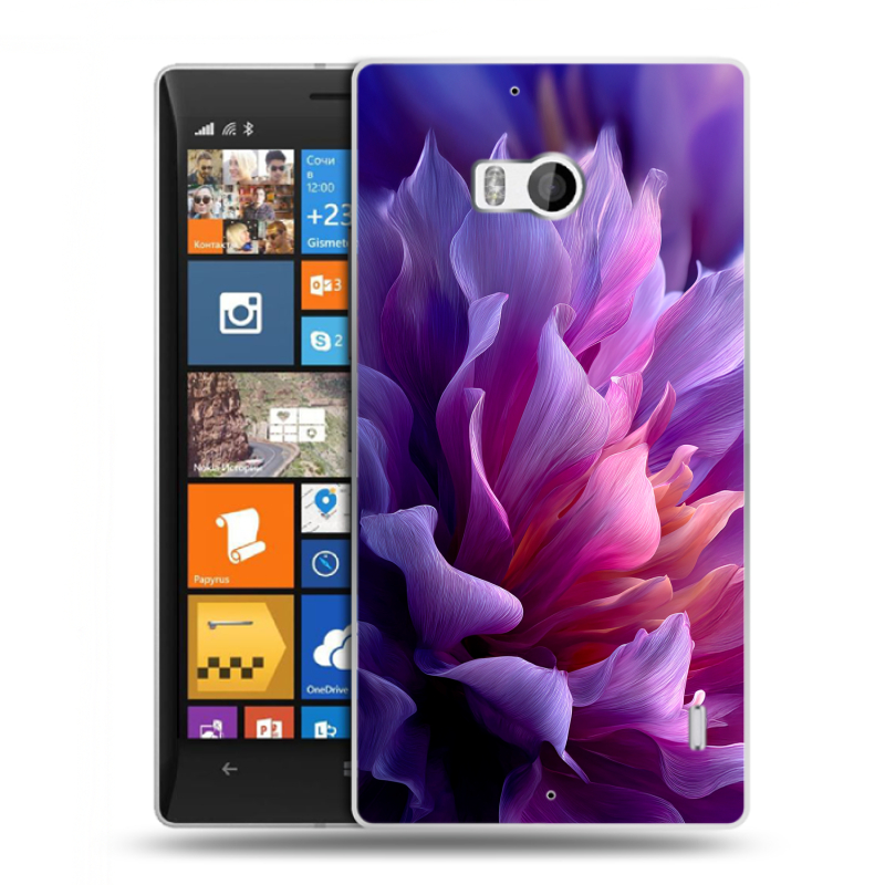 Силиконовый чехол на Nokia Lumia 930 с принтом женский цветы Силиконовый чехол на Nokia Lumia 930 с принтом женский цветы