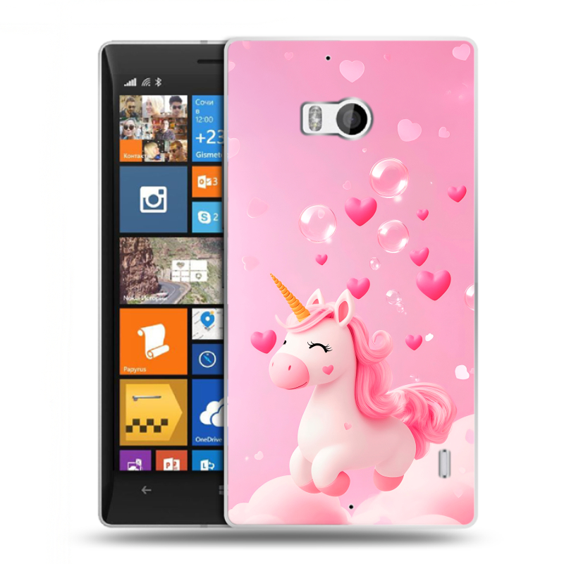 Пластиковый чехол на Nokia Lumia 930 с принтом Единорог Пластиковый чехол на Nokia Lumia 930 с принтом Единорог