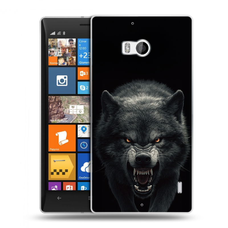 Силиконовый чехол на Nokia Lumia 930 с принтом Волк Силиконовый чехол на Nokia Lumia 930 с принтом Волк