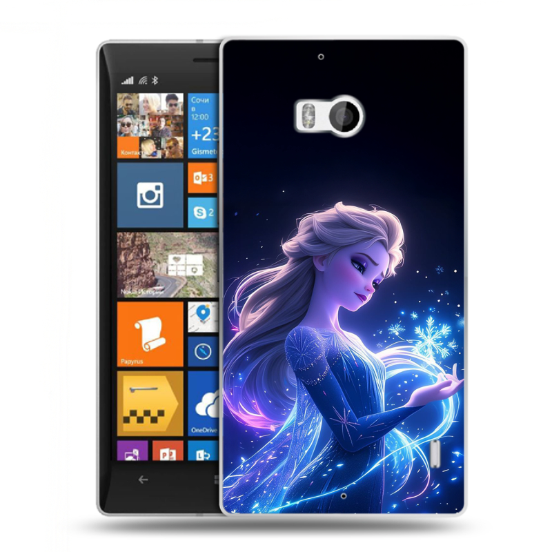 Пластиковый чехол на Nokia Lumia 930 с принтом Холодное сердце Frozen Пластиковый чехол на Nokia Lumia 930 с принтом Холодное сердце Frozen