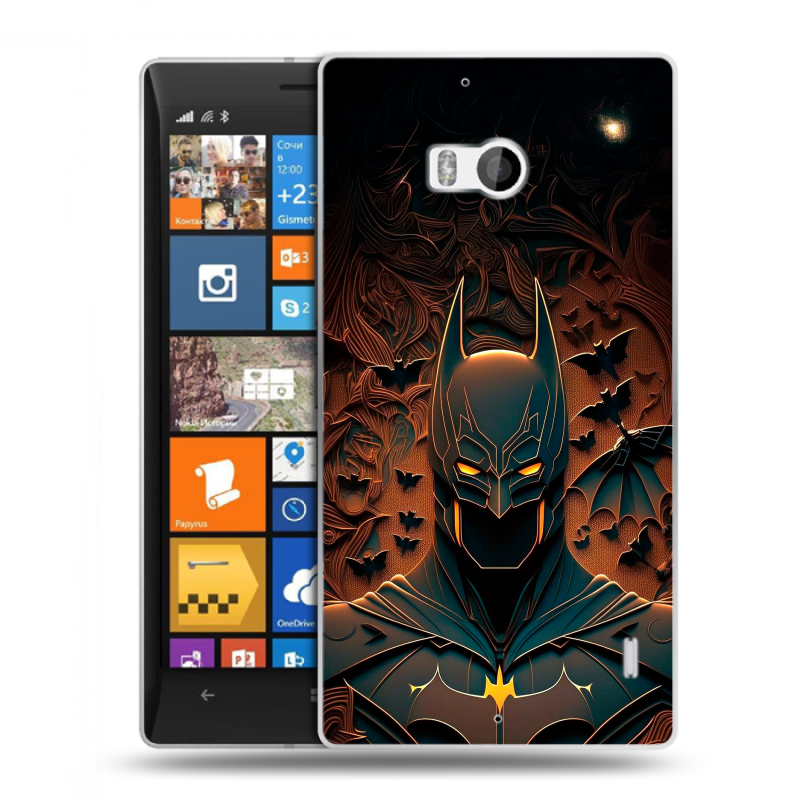Силиконовый чехол на Nokia Lumia 930 с принтом Batman Бэтмен Силиконовый чехол на Nokia Lumia 930 с принтом Batman Бэтмен
