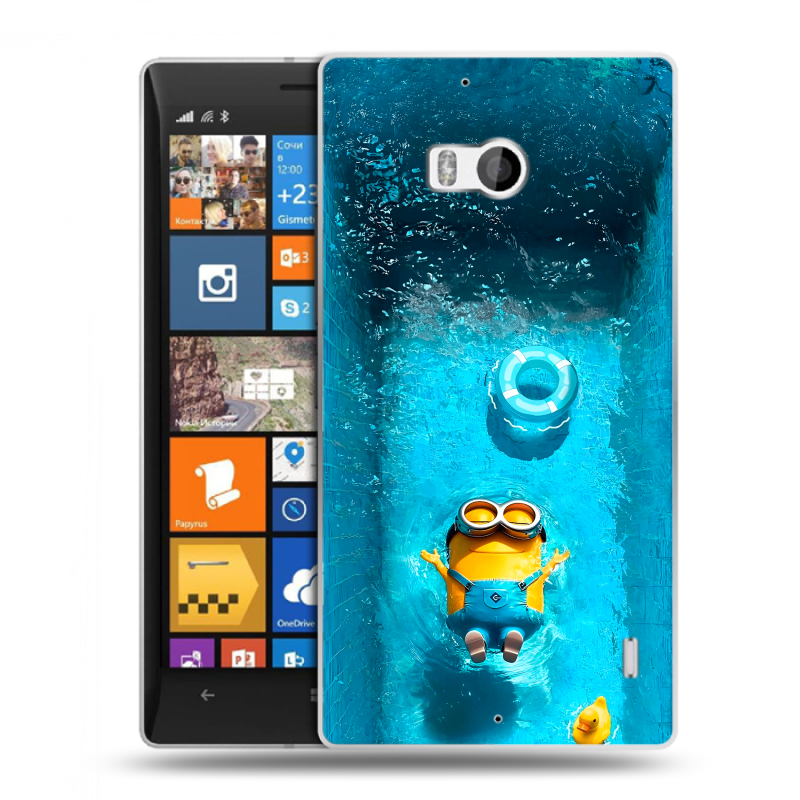 Пластиковый чехол на Nokia Lumia 930 с принтом Миньоны Пластиковый чехол на Nokia Lumia 930 с принтом Миньоны