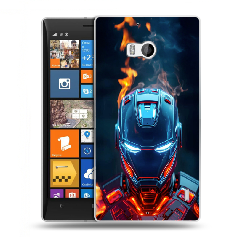 Силиконовый чехол на Nokia Lumia 930 с принтом IronMan Железный человек Силиконовый чехол на Nokia Lumia 930 с принтом IronMan Железный человек