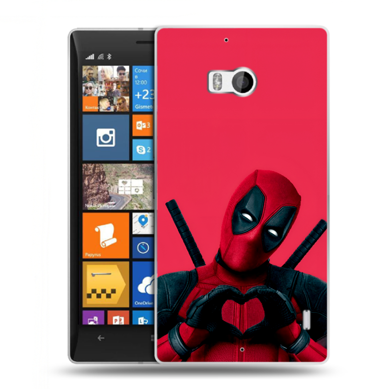 Пластиковый чехол на Nokia Lumia 930 с принтом Дедпул Deadpool Пластиковый чехол на Nokia Lumia 930 с принтом Дедпул Deadpool