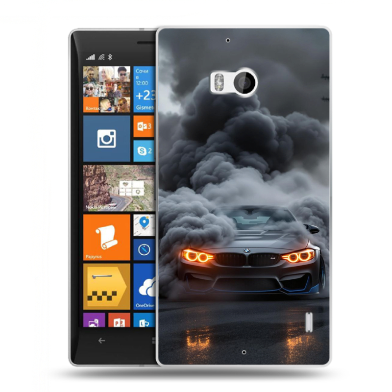 Силиконовый чехол на Nokia Lumia 930 с принтом BMW БМВ Силиконовый чехол на Nokia Lumia 930 с принтом BMW БМВ