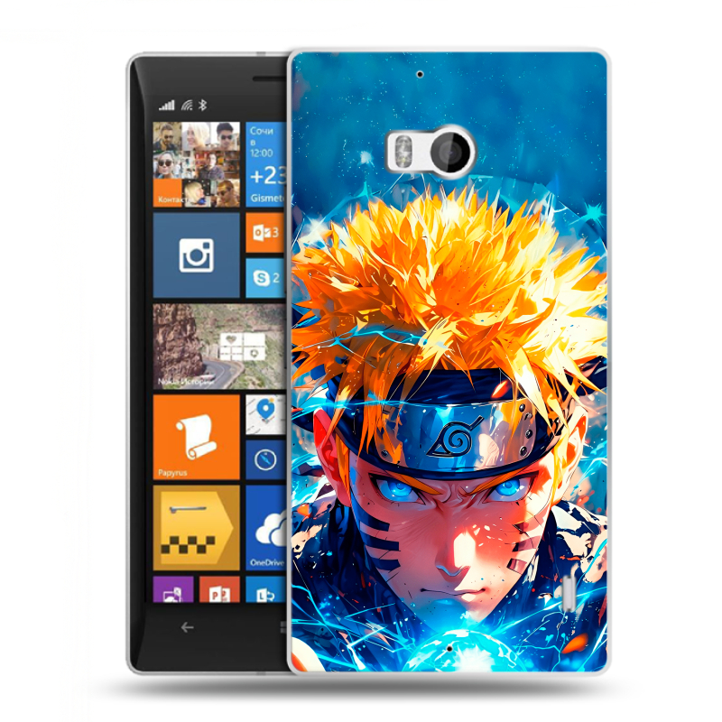 Силиконовый чехол на Nokia Lumia 930 с принтом Аниме Наруто Naruto Силиконовый чехол на Nokia Lumia 930 с принтом Аниме Наруто Naruto