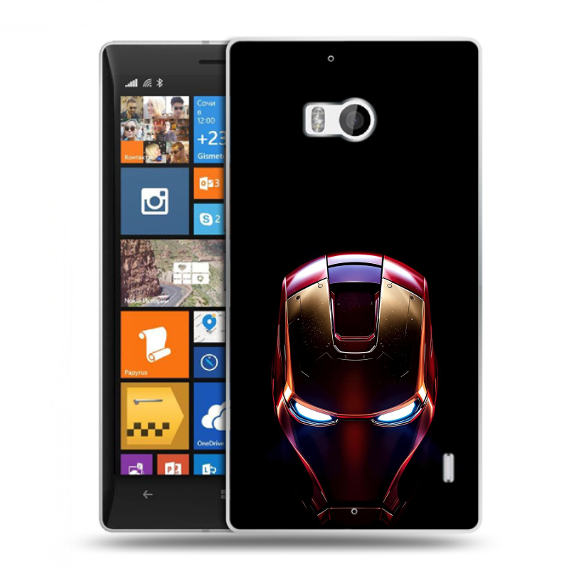 Пластиковый чехол на Nokia Lumia 930 с принтом IronMan Железный человек Пластиковый чехол на Nokia Lumia 930 с принтом IronMan Железный человек