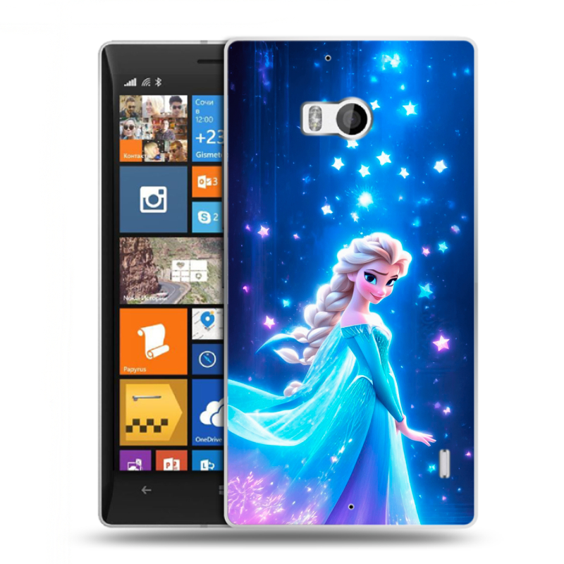 Силиконовый чехол на Nokia Lumia 930 с принтом Холодное сердце Frozen Силиконовый чехол на Nokia Lumia 930 с принтом Холодное сердце Frozen