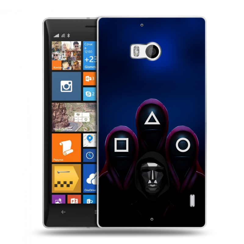Силиконовый чехол на Nokia Lumia 930 с принтом Игра Кальмара Силиконовый чехол на Nokia Lumia 930 с принтом Игра Кальмара