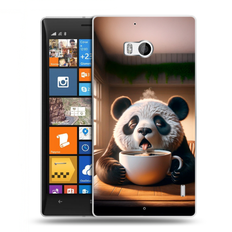 Пластиковый чехол на Nokia Lumia 930 с принтом смешная панда Пластиковый чехол на Nokia Lumia 930 с принтом смешная панда