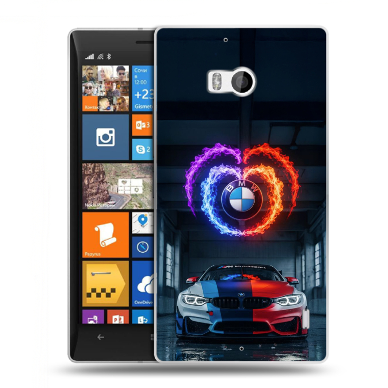 Силиконовый чехол на Nokia Lumia 930 с принтом BMW БМВ Силиконовый чехол на Nokia Lumia 930 с принтом BMW БМВ