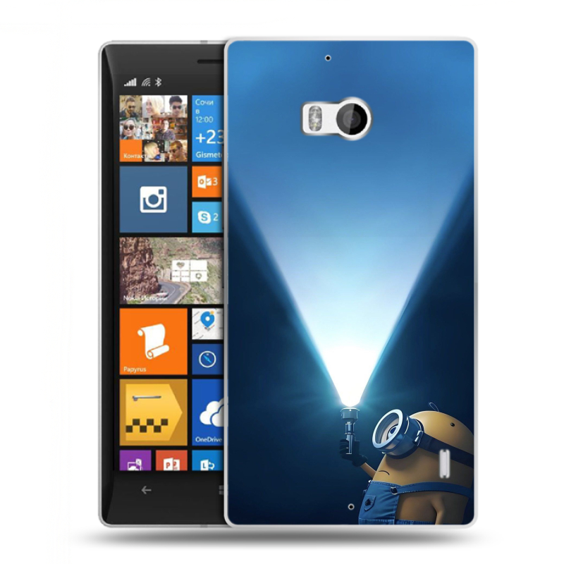Пластиковый чехол на Nokia Lumia 930 с принтом Миньоны Пластиковый чехол на Nokia Lumia 930 с принтом Миньоны