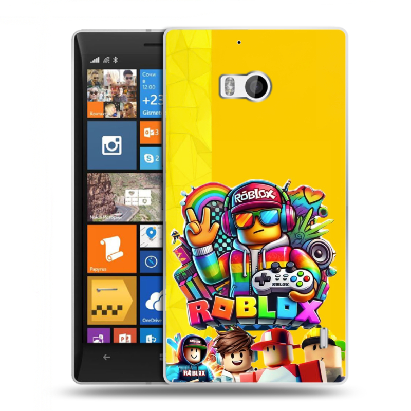 Пластиковый чехол на Nokia Lumia 930 с принтом Roblox Роблокс Пластиковый чехол на Nokia Lumia 930 с принтом Roblox Роблокс