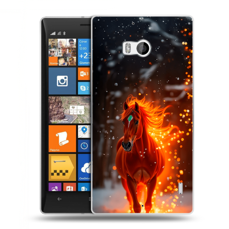 Силиконовый чехол на Nokia Lumia 930 с принтом Новый год Силиконовый чехол на Nokia Lumia 930 с принтом Новый год