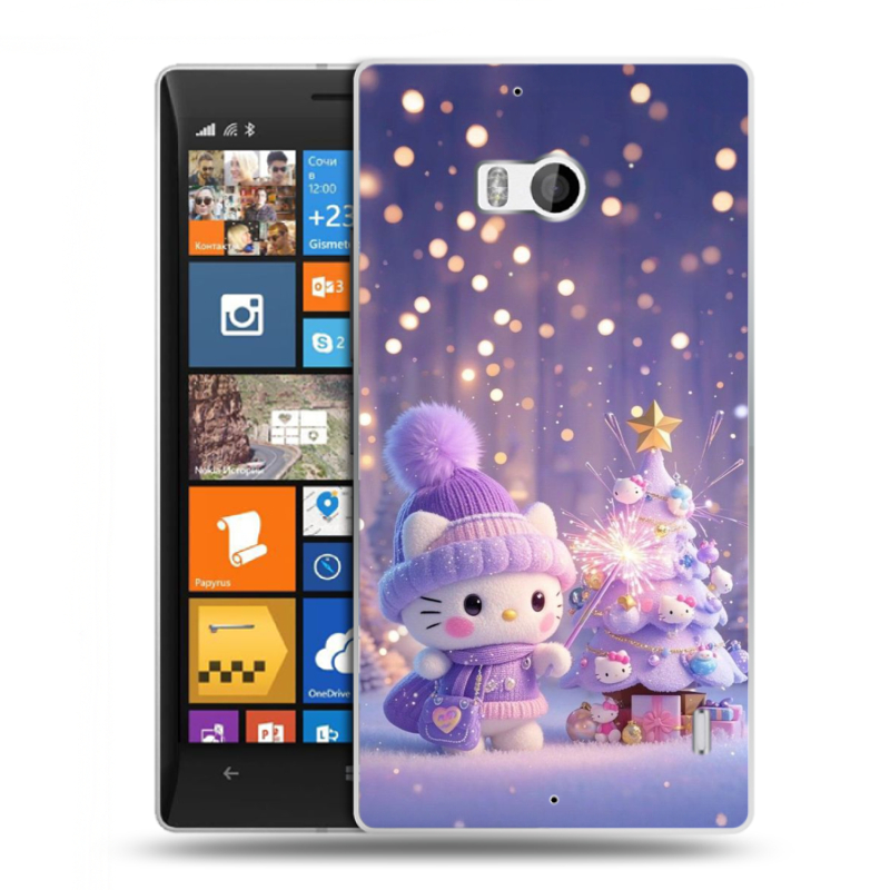 Силиконовый чехол на Nokia Lumia 930 с принтом Новый год Силиконовый чехол на Nokia Lumia 930 с принтом Новый год