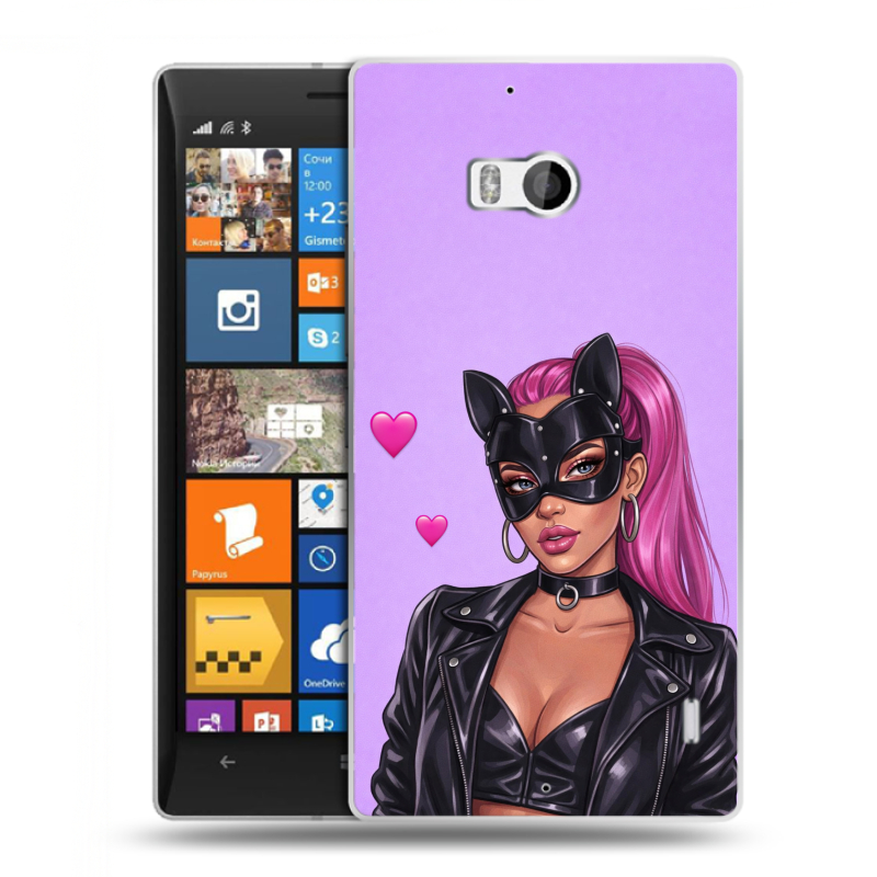 Силиконовый чехол на Nokia Lumia 930 с принтом женский Силиконовый чехол на Nokia Lumia 930 с принтом женский