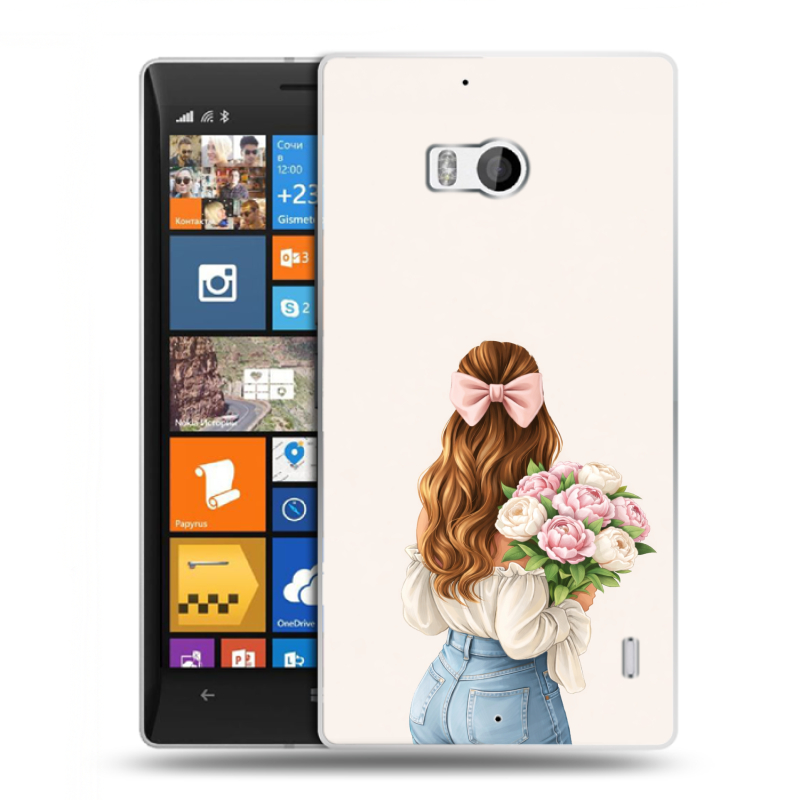 Силиконовый чехол на Nokia Lumia 930 с принтом женский Силиконовый чехол на Nokia Lumia 930 с принтом женский