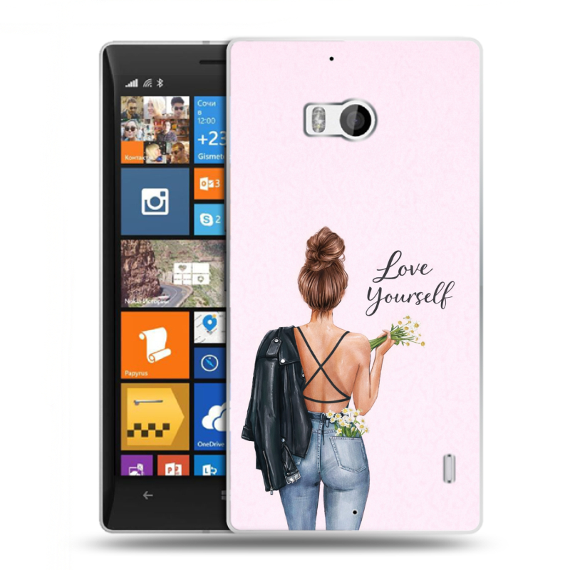 Пластиковый чехол на Nokia Lumia 930 с принтом женский Пластиковый чехол на Nokia Lumia 930 с принтом женский
