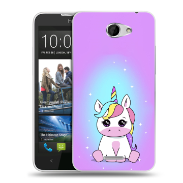 Пластиковый чехол на HTC Desire 516 с принтом Единорог