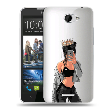 Пластиковый чехол на HTC Desire 516 с принтом Женские принты