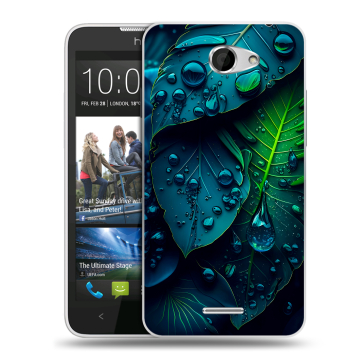 Пластиковый чехол на HTC Desire 516 с принтом Листья