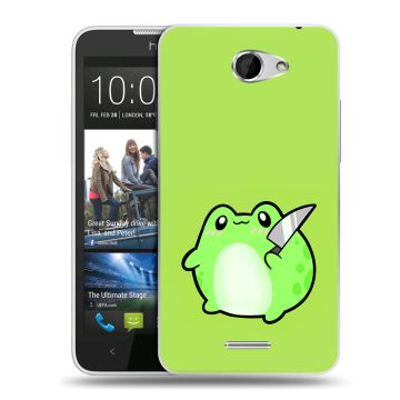 Пластиковый чехол на HTC Desire 516 с принтом Лягушенок