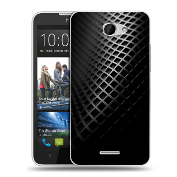 Пластиковый чехол на HTC Desire 516 с принтом Текстура металла