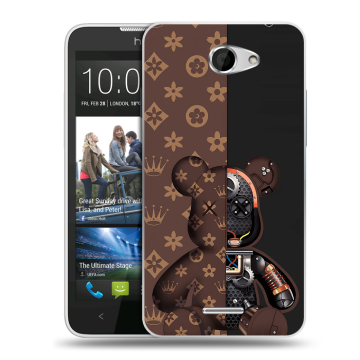 Пластиковый чехол на HTC Desire 516 с принтом Луи робот