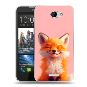 Пластиковый чехол на HTC Desire 516 с принтом милая лиса