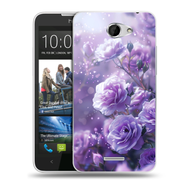 Пластиковый чехол на HTC Desire 516 с принтом Розы цветы Пластиковый чехол на HTC Desire 516 с принтом Розы цветы