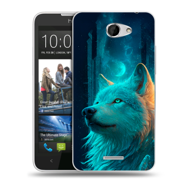 Пластиковый чехол на HTC Desire 516 с принтом бабочки саккура