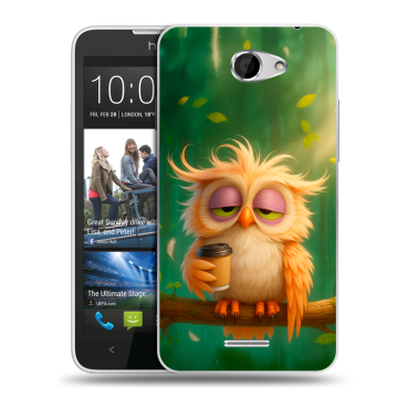 Пластиковый чехол на HTC Desire 516 с принтом сова