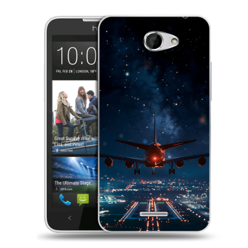 Пластиковый чехол на HTC Desire 516 с принтом самолет