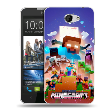 Пластиковый чехол на HTC Desire 516 с принтом Майнкрафт Minecraft Пластиковый чехол на HTC Desire 516 с принтом Майнкрафт Minecraft