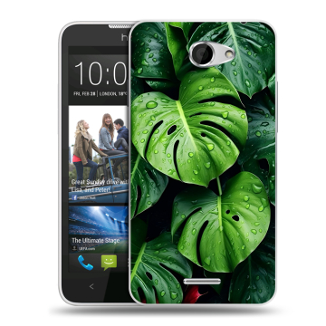 Пластиковый чехол на HTC Desire 516 с принтом Листья