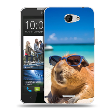 Пластиковый чехол на HTC Desire 516 с принтом Капибара