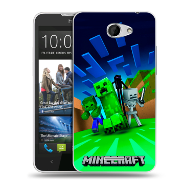 Пластиковый чехол на HTC Desire 516 с принтом Майнкрафт Пластиковый чехол на HTC Desire 516 с принтом Майнкрафт