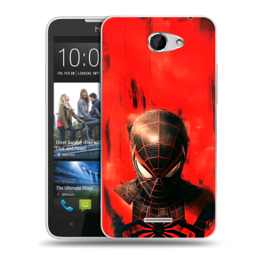 Пластиковый чехол на HTC Desire 516 с принтом человек паук spiderman