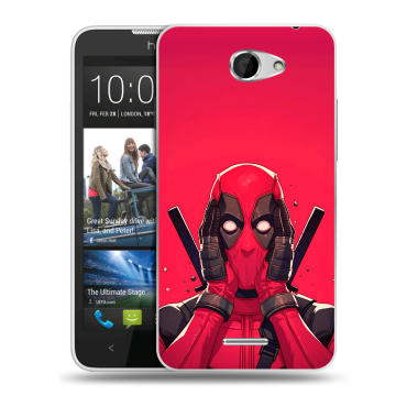 Пластиковый чехол на HTC Desire 516 с принтом Дедпул Deadpool