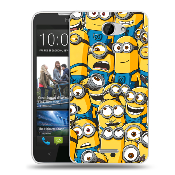 Пластиковый чехол на HTC Desire 516 с принтом Миньоны