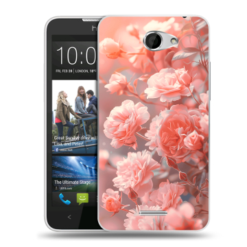 Пластиковый чехол на HTC Desire 516 с принтом Розы цветы